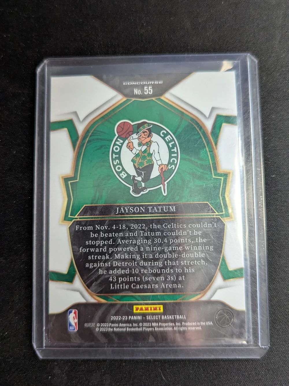 2022-23 Panini Select Jayson Tatum #55